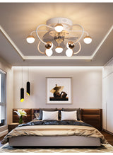 Decorative DC ceiling fan, ceiling fan with LED light, modern remote control, simple, with fan, dining room, living room, home