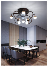 Decorative DC ceiling fan, ceiling fan with LED light, modern remote control, simple, with fan, dining room, living room, home