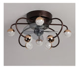 Decorative DC ceiling fan, ceiling fan with LED light, modern remote control, simple, with fan, dining room, living room, home