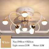 Decorative DC ceiling fan, ceiling fan with LED light, modern remote control, simple, with fan, dining room, living room, home