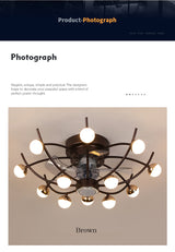 Intelligent creative ceiling fan lamp electric fan with lamp remote control bedroom decoration dining room lamp living room