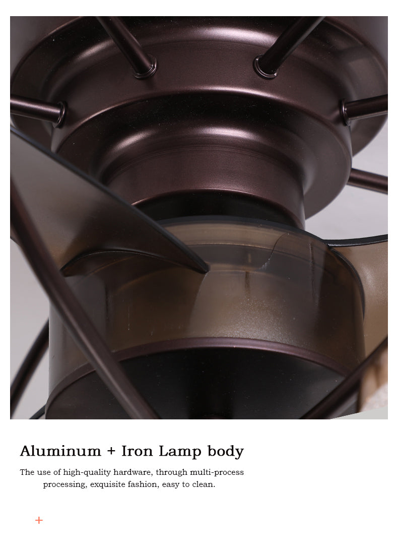 Intelligent creative ceiling fan lamp electric fan with lamp remote control bedroom decoration dining room lamp living room