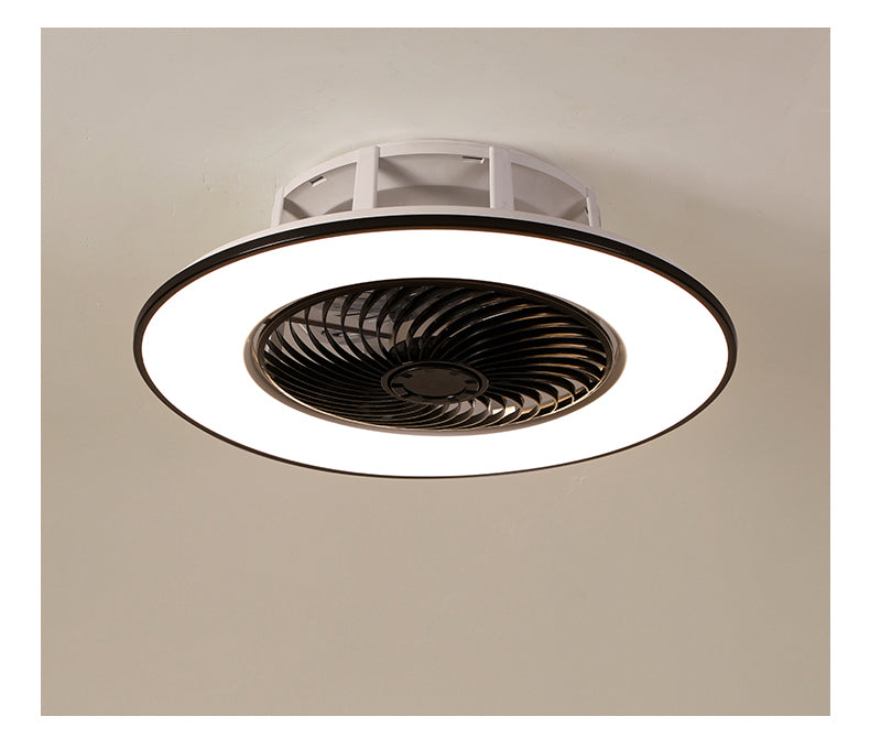 European simple modern ceiling fan lamp dining room bedroom study living room quiet thin invisible decorative ceiling lamp