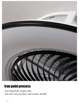 European simple modern ceiling fan lamp dining room bedroom study living room quiet thin invisible decorative ceiling lamp