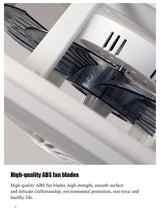 European simple modern ceiling fan lamp dining room bedroom study living room quiet thin invisible decorative ceiling lamp