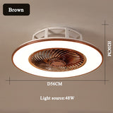 European simple modern ceiling fan lamp dining room bedroom study living room quiet thin invisible decorative ceiling lamp