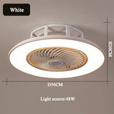 European simple modern ceiling fan lamp dining room bedroom study living room quiet thin invisible decorative ceiling lamp