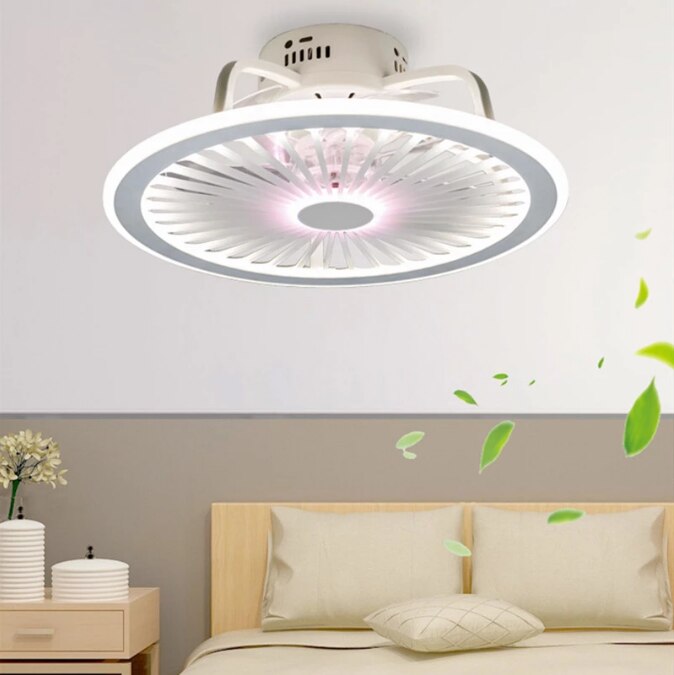 HengYuan lighting intelligent ceiling fan lamp modern design led creative lamp bedroom study restaurant three color remote co