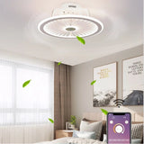 HengYuan lighting intelligent ceiling fan lamp modern design led creative lamp bedroom study restaurant three color remote co