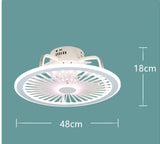 HengYuan lighting intelligent ceiling fan lamp modern design led creative lamp bedroom study restaurant three color remote co