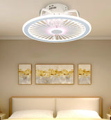 HengYuan lighting intelligent ceiling fan lamp modern design led creative lamp bedroom study restaurant three color remote co