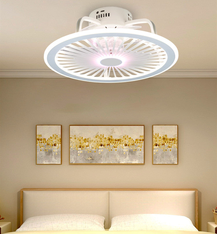 HengYuan lighting intelligent ceiling fan lamp modern design led creative lamp bedroom study restaurant three color remote co