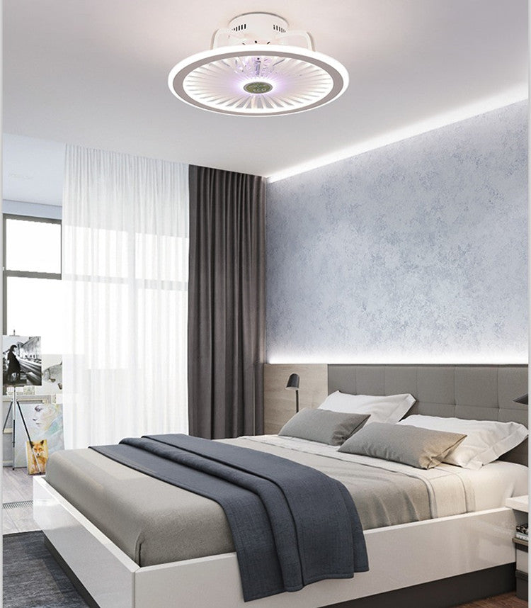 HengYuan lighting intelligent ceiling fan lamp modern design led creative lamp bedroom study restaurant three color remote co