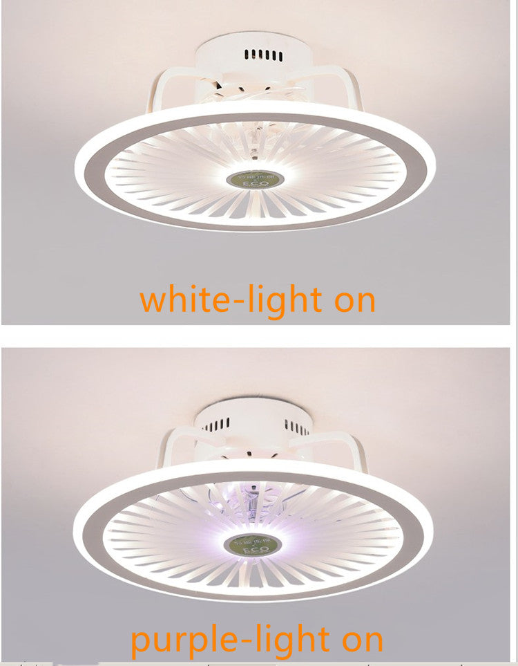 HengYuan lighting intelligent ceiling fan lamp modern design led creative lamp bedroom study restaurant three color remote co