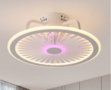 HengYuan lighting intelligent ceiling fan lamp modern design led creative lamp bedroom study restaurant three color remote co