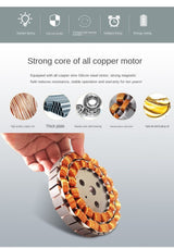 Led ceiling fan lamp with remote control circular DC frequency lamp for bedroom decoration, retractable and reversible