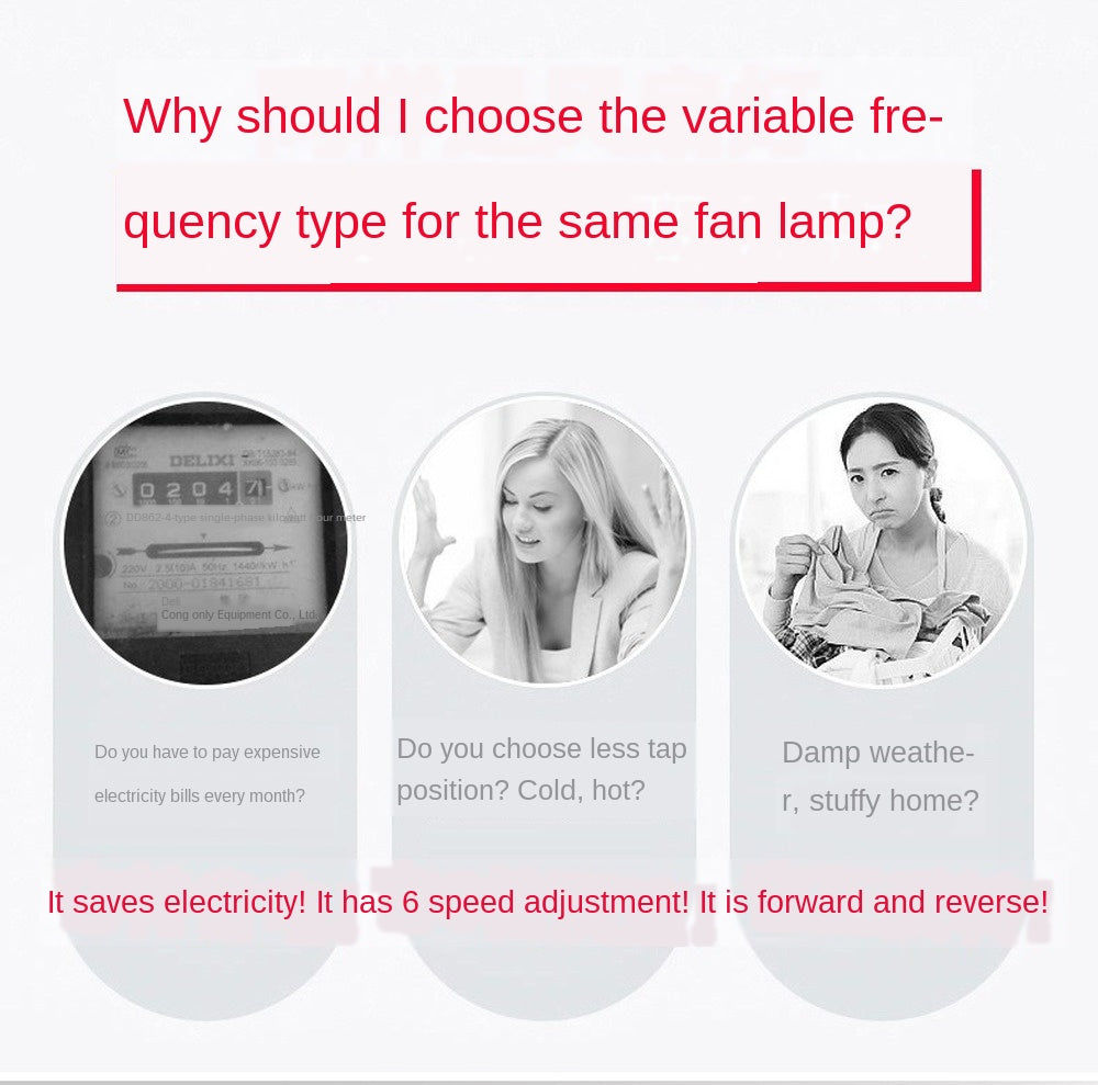 Led ceiling fan lamp with remote control circular DC frequency lamp for bedroom decoration, retractable and reversible