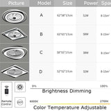 Led bedroom ceiling lamp ceiling fan lamp bedroom lamp simple household lamp various shapes continuous dimming color