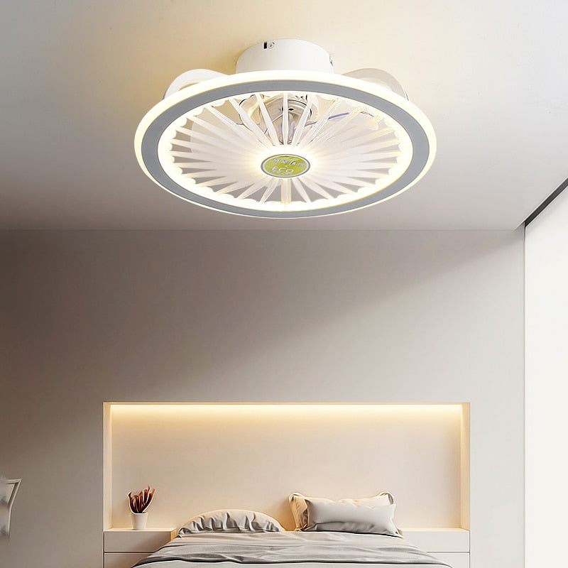 Remote control LED ceiling fan modern lamp with lamp remote control fan 50cm bedroom decoration application accessories