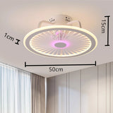 Remote control LED ceiling fan modern lamp with lamp remote control fan 50cm bedroom decoration application accessories