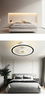 Remote control LED ceiling fan modern lamp with lamp remote control fan 50cm bedroom decoration application accessories