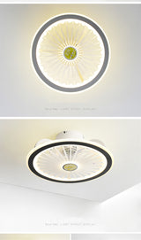 Remote control LED ceiling fan modern lamp with lamp remote control fan 50cm bedroom decoration application accessories