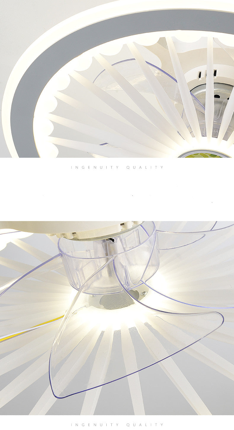 Remote control LED ceiling fan modern lamp with lamp remote control fan 50cm bedroom decoration application accessories