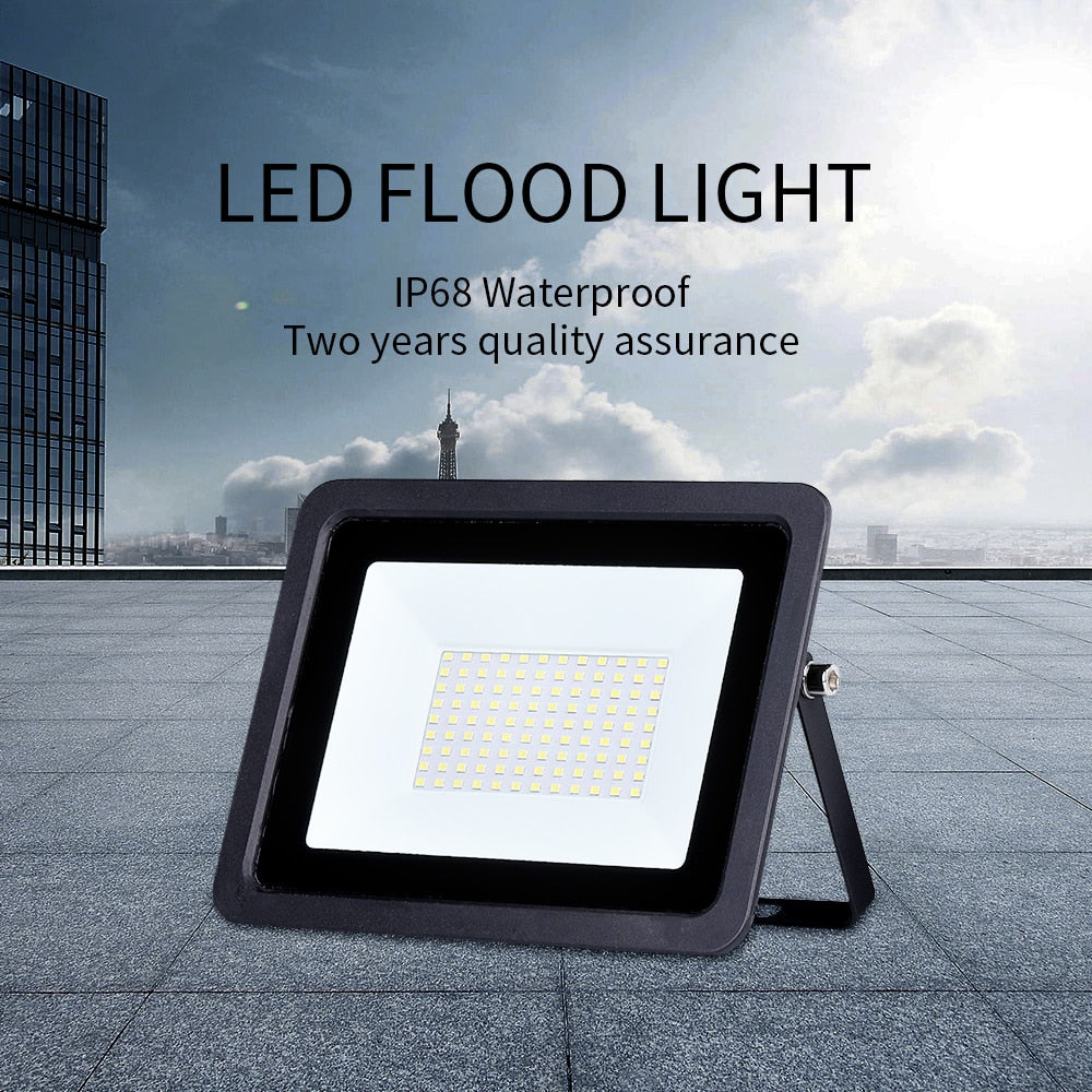 LED Flood Light 10W 20W 30W 50W 100W AC220V IP68 Waterproof Outdoor Spotlight Street Light Foco Led Exterior Wall Lamp Reflector