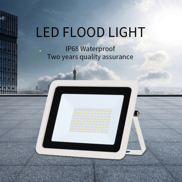 LED Flood Light 10W 20W 30W 50W 100W AC220V IP68 Waterproof Outdoor Spotlight Street Light Foco Led Exterior Wall Lamp Reflector