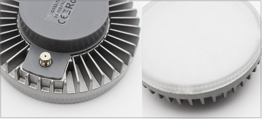 LEDIARY Super Bright LED GX53 Bulb 110V-240V Aluminum Cooling&Frosted PC Cover Real 8W Downlight GX53 Cabinet 3000/4000/6000K