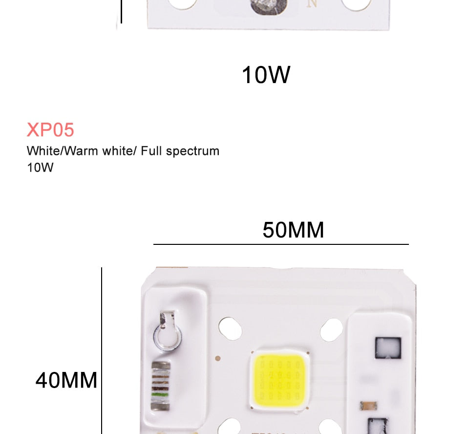 COB LED Lamp Chip AC 110V 220V 10W 20W 30W 50W LED Beads Lamp Box No Need Driver for Flood Light Spotlight Downlight Lighting