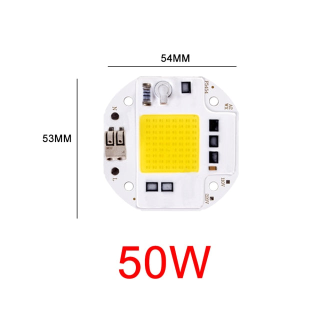 COB LED Lamp Chip AC 110V 220V 10W 20W 30W 50W LED Beads Lamp Box No Need Driver for Flood Light Spotlight Downlight Lighting