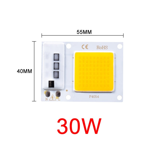 COB LED Lamp Chip AC 110V 220V 10W 20W 30W 50W LED Beads Lamp Box No Need Driver for Flood Light Spotlight Downlight Lighting