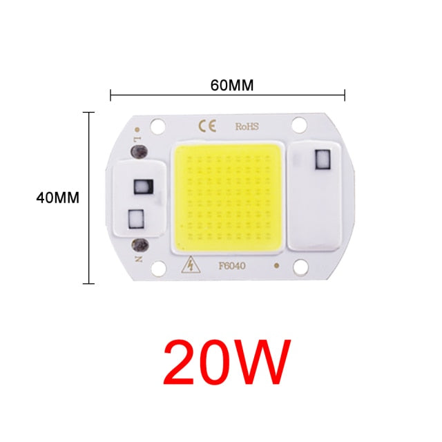 COB LED Lamp Chip AC 110V 220V 10W 20W 30W 50W LED Beads Lamp Box No Need Driver for Flood Light Spotlight Downlight Lighting
