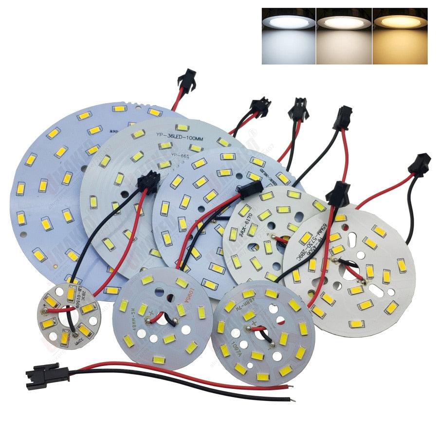 Brightness leds Light 3W 5W 7W 9W 12W 15W 18W 20W 24W SMD5730 Board Led Lamp Panel weld connector For Ceiling bulb downlight DIY
