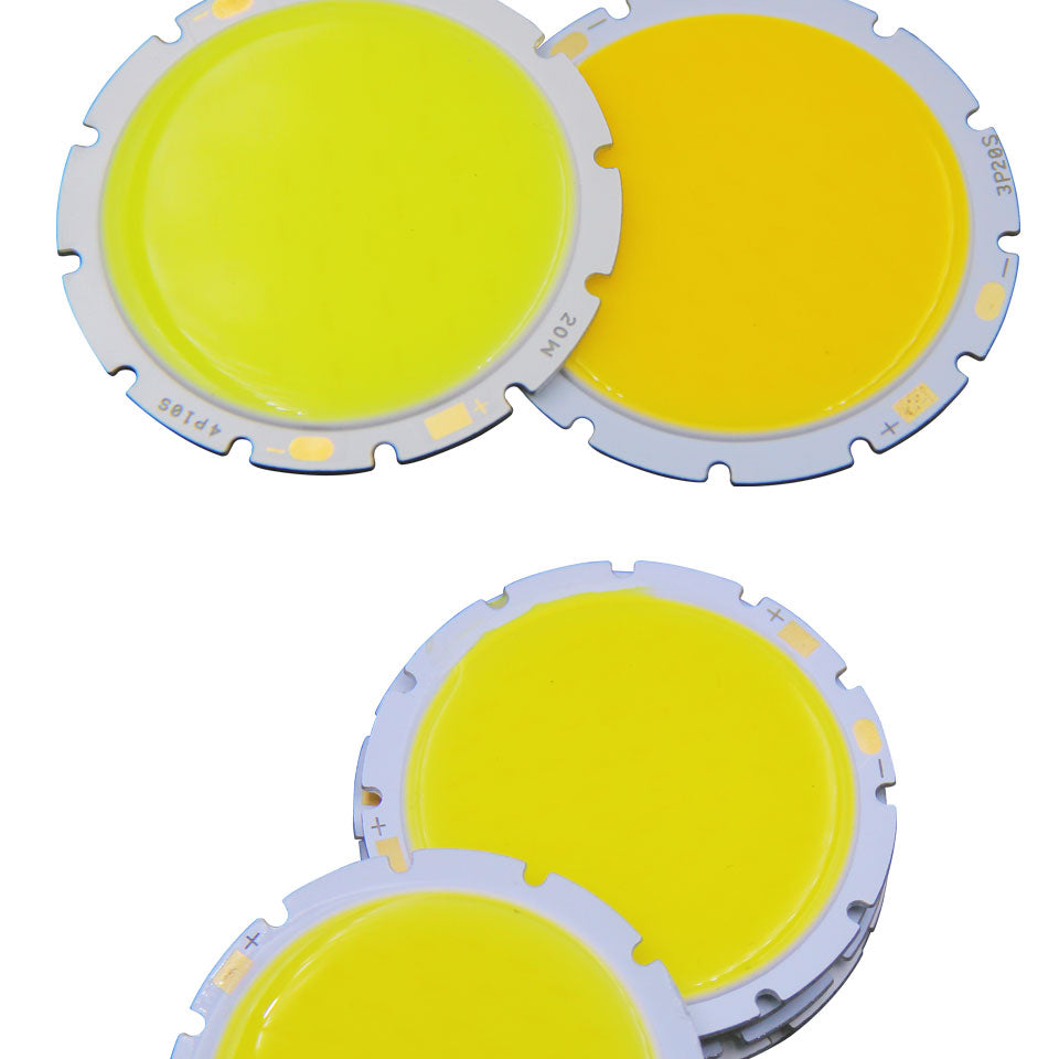 LED 49mm 42mm round LED COB Light Source Module warm nature white 15W 20W 30W lamp flip chips for downlight