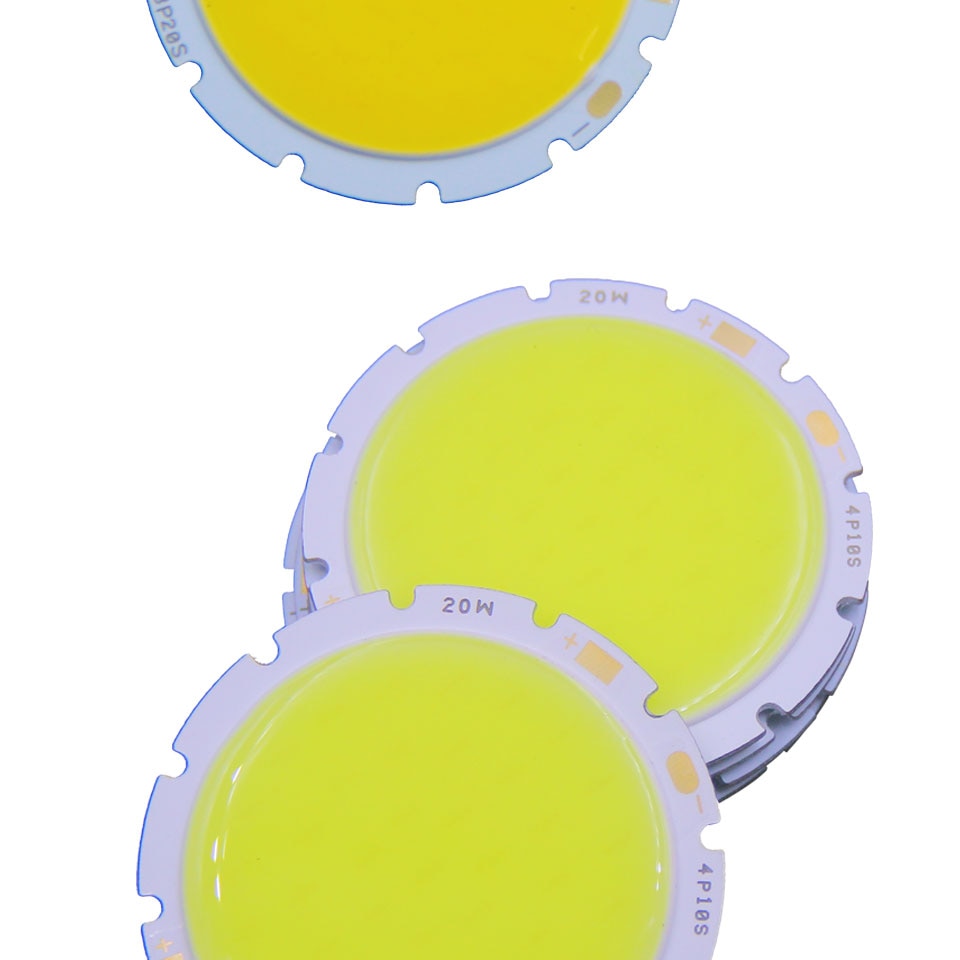 LED 49mm 42mm round LED COB Light Source Module warm nature white 15W 20W 30W lamp flip chips for downlight