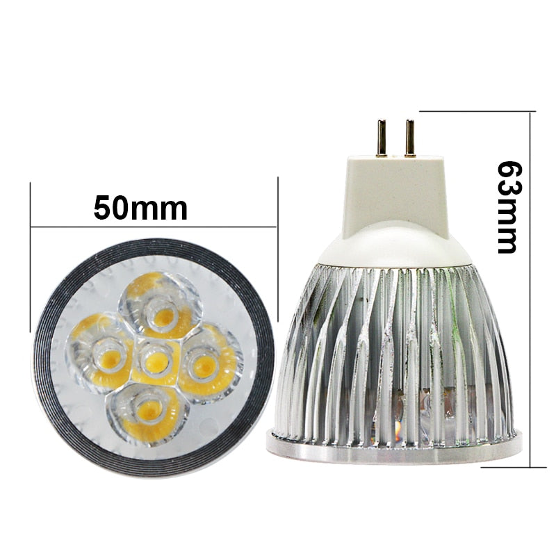 Ampoule MR16 LED Spotlight 5W Ac Dc 12v 24v Super Bright Aluminum Downlight For Home Ceiling Lamp 12 24 Volt High Power 1W Bulb