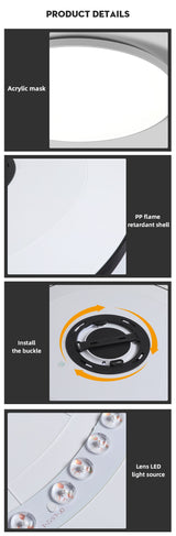 LED Panel Light 15W 20W 40W 50W Surface Ceiling Downlight AC165-265V Round Ceiling Lamp For Indoor Home Lighting Kitchen Bedroom