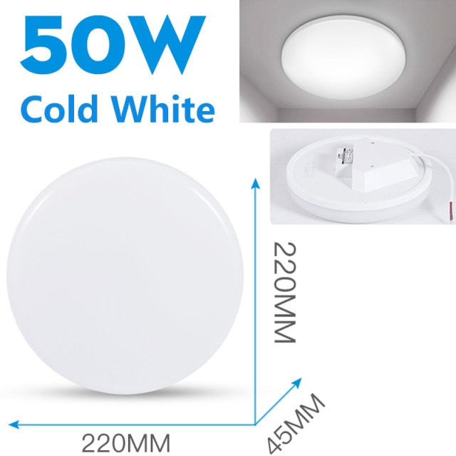 LED Panel Light 50W 30W 20W Led Ceiling Lights Lamp Surface Mounted 220V Round Downlight For Indoor Home Living Room Lighting