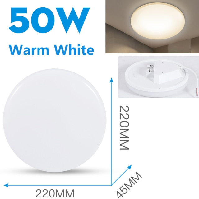 LED Panel Light 50W 30W 20W Led Ceiling Lights Lamp Surface Mounted 220V Round Downlight For Indoor Home Living Room Lighting
