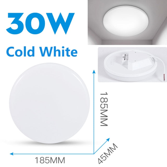 LED Panel Light 50W 30W 20W Led Ceiling Lights Lamp Surface Mounted 220V Round Downlight For Indoor Home Living Room Lighting