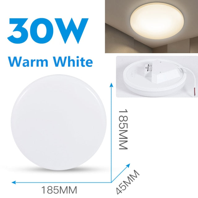 LED Panel Light 50W 30W 20W Led Ceiling Lights Lamp Surface Mounted 220V Round Downlight For Indoor Home Living Room Lighting