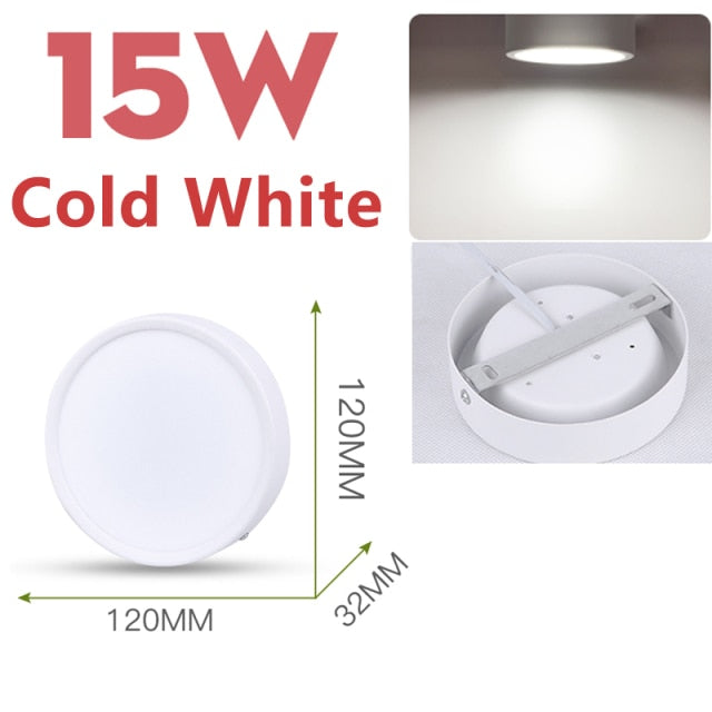 LED Panel Light 50W 30W 20W Led Ceiling Lights Lamp Surface Mounted 220V Round Downlight For Indoor Home Living Room Lighting