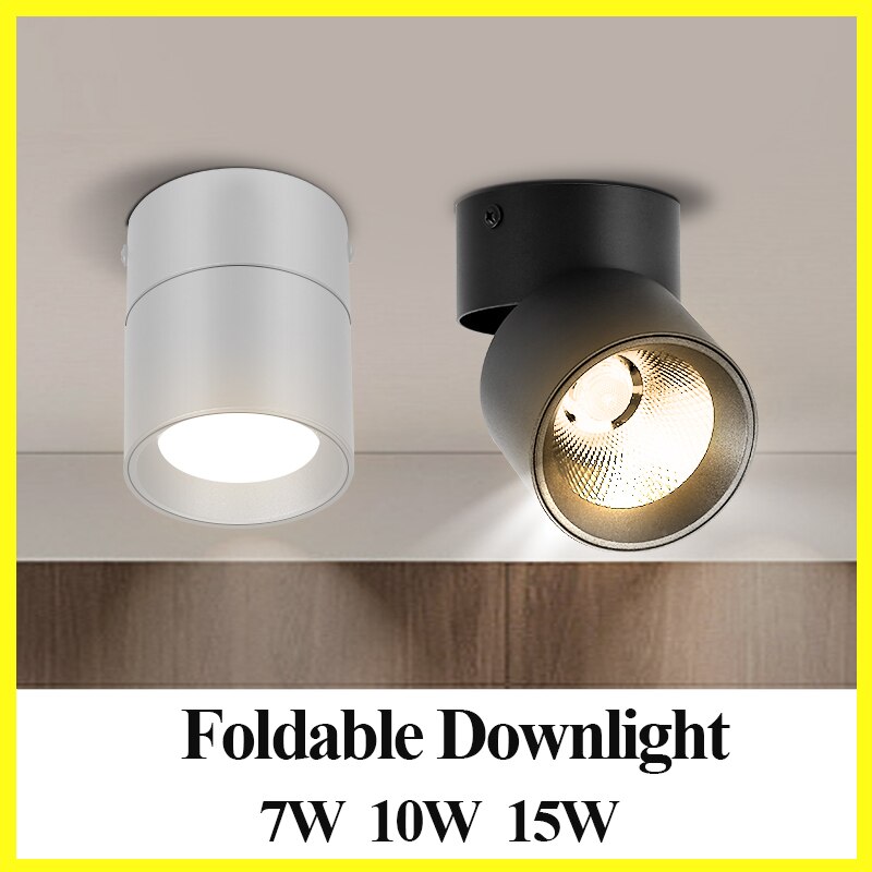 Led Spotlights COB Foco Led Spot Light Lamp Ceiling 10W 20/30W Track Lights Foldable Downlight for Home Shop Clothing Store 220V