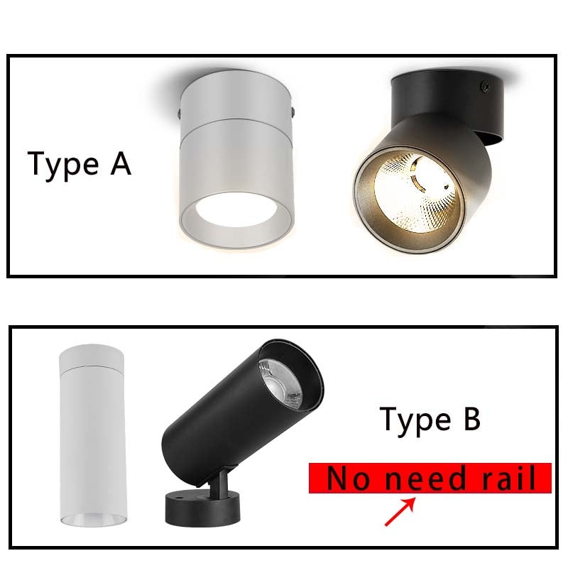 Led Spotlights COB Foco Led Spot Light Lamp Ceiling 10W 20/30W Track Lights Foldable Downlight for Home Shop Clothing Store 220V