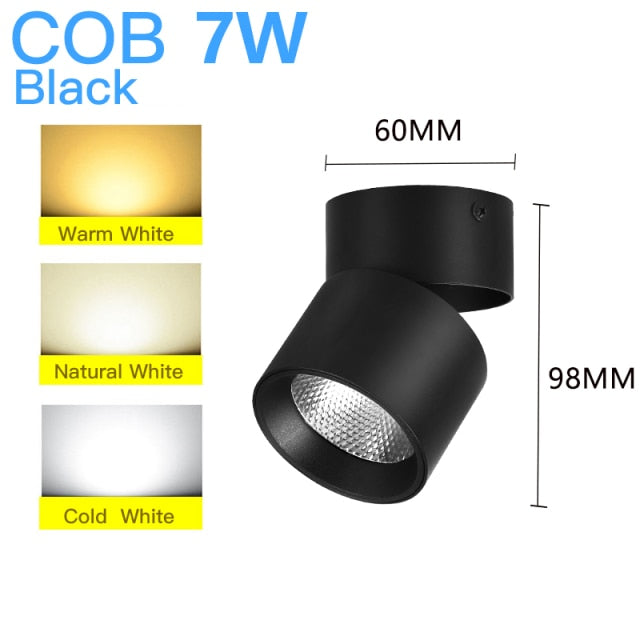 Led Spotlights COB Foco Led Spot Light Lamp Ceiling 10W 20/30W Track Lights Foldable Downlight for Home Shop Clothing Store 220V