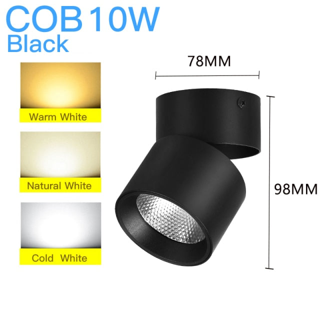 Led Spotlights COB Foco Led Spot Light Lamp Ceiling 10W 20/30W Track Lights Foldable Downlight for Home Shop Clothing Store 220V