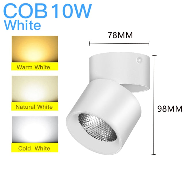 Led Spotlights COB Foco Led Spot Light Lamp Ceiling 10W 20/30W Track Lights Foldable Downlight for Home Shop Clothing Store 220V