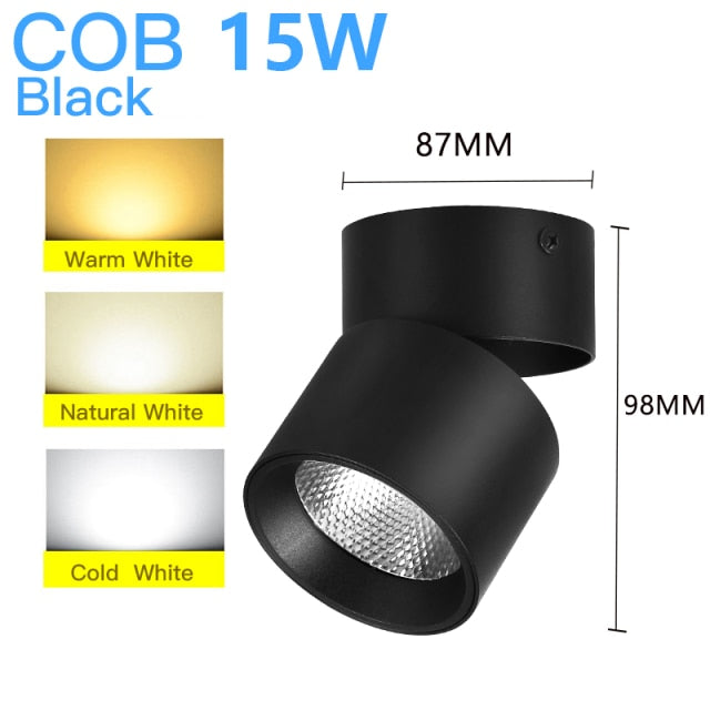 Led Spotlights COB Foco Led Spot Light Lamp Ceiling 10W 20/30W Track Lights Foldable Downlight for Home Shop Clothing Store 220V